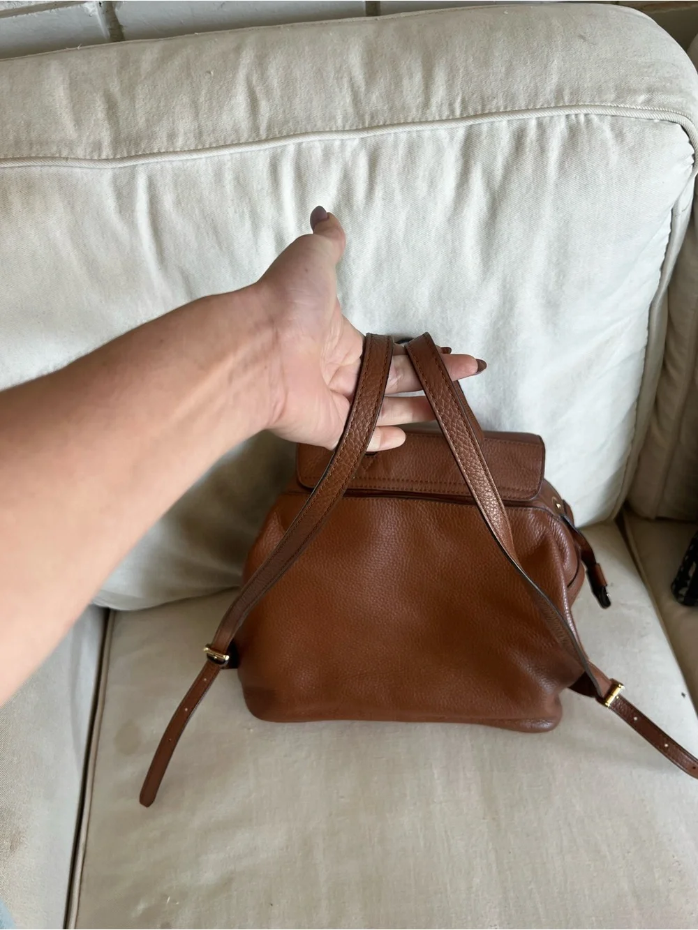 Michael Kors Brown Leather Backpack